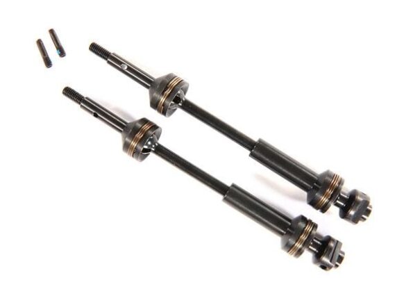 Traxxas TRX9051X Driveshafts, front, steel-spline constant-velocity (complete assembly) (2)