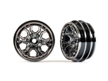 Traxxas TRX9770-BLKCR Wheels, 1.0 (black chrome) (2) - twee glanz