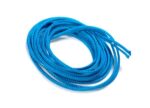 opgerolde felblauwe gevlochten koord