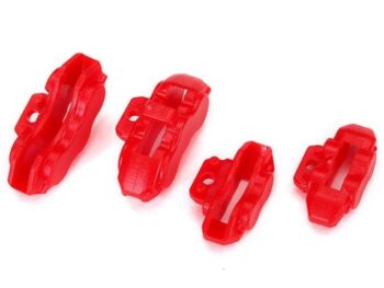 Traxxas TRX8367 Brake calipers (red), front (2)/ rear (2), TRX8367 - vier