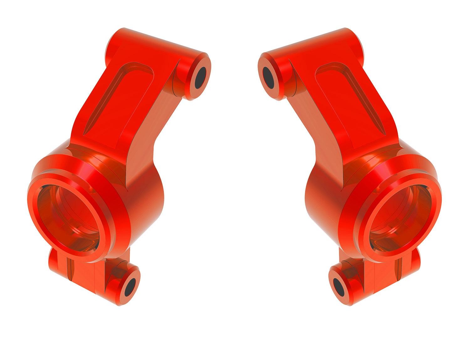 rode rc stuurknokkels set Traxxas TRX10751-RED Carriers, stub axle, 6061-T6 aluminum (red-anodized) (left & right) - twee identieke