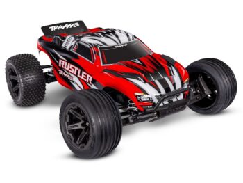 Traxxas TRX37254-8-REDX Traxxas Rustler 2wd Brushed incl battery & USB-C charger Red X - een