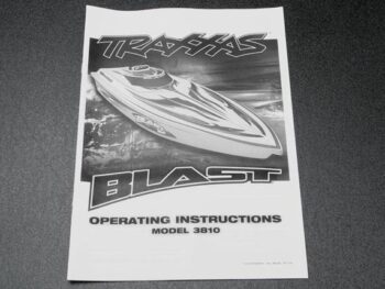 Traxxas TRX3899X Owner'S Manual, Blast - wit vel papier