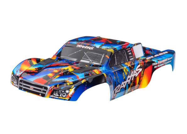 Traxxas TRX5848-RNR Body, Slash 4X4 (also fits Slash VXL & Slash 2WD), Rock n' Roll (painted, decals applied) (assembled with front & rear latches for clipless mounting)