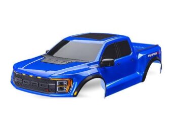 Traxxas TRX10112-BLUE Body, Ford Raptor R, complete (blue) (includes grille, tailgate trim, side mirrors, decals, & clipless mounting) (requires #10124 & 10125 body mounts) - een