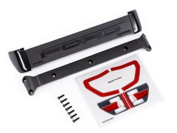 Traxxas TRX10121 Tailgate trim/ trim mount/ 3x10mm BCS (7)/ decals (attaches to #10111 body) - een
