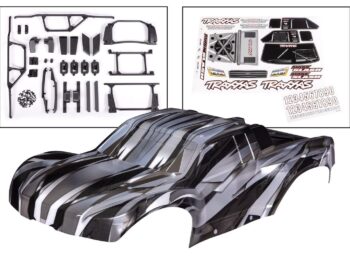 Traxxas TRX10211X Body, Maxx Slash, ProGraphix (graphics are printed, requires paint & final color application)/ decal sheet (includes body support, body plastics, latches, & hardware for clipless mounting)