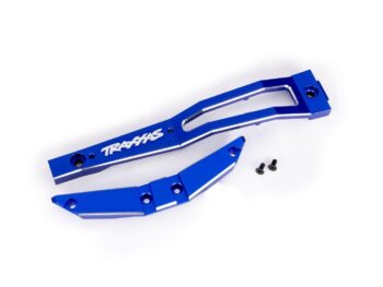 Traxxas TRX10221-BLUE Chassis brace, front, 6061-T6 aluminum (blue-anodized/ 2.5x6mm CCS (with threadlock) (2) - twee