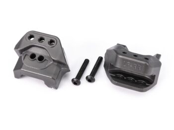 Traxxas TRX10234 Shock mount, lower (extended travel, left & right/ 3x18mm BCS (2) - twee donkergrijze