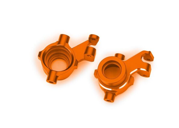 Traxxas TRX10237-ORNG Steering blocks, 6061-T6 aluminum (orange-anodized), left & right/ 3x18mm BCS (with threadlock) (2)