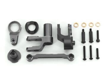 Traxxas TRX10246-GRAY Steering bellcranks, draglink (gray-anodized 6061-T6 aluminum)/ bellcrank bushing (1)/ 3x20mm BCS (with threadlock) (2)/ 3x20mm BCS (with threadlock) (2)/ 3x20mm shoulder screws (with threadlock)