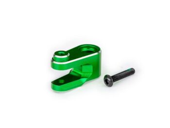Traxxas TRX10247-GRN Servo horn, steering, 6061-T6 aluminum (green-anodized)/ 3x15mm BCS (with threadlock) (1) - een felgroene
