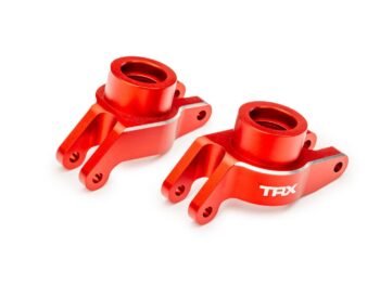 Traxxas TRX10252-RED Carriers, stub axle (red-anodized 6061-T6 aluminum) (rear) (left & right) - twee felrode