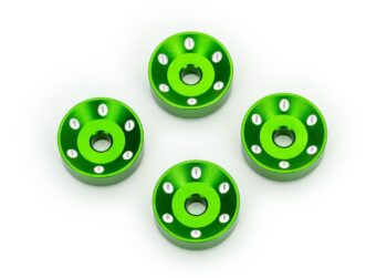 Traxxas TRX10257-GRN Wheel washers, machined aluminum, green (4)