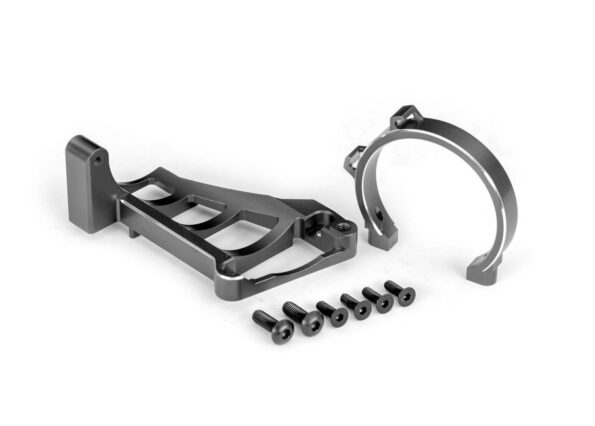 Traxxas TRX10262-GRAY Motor mounts (front & rear) (gray-anodized 6061-T6 aluminum)/ 3x10mm CCS (with threadlock) (4)/ 4x12mm BCS (with threadlock) (2) (for use with #3483 motor)