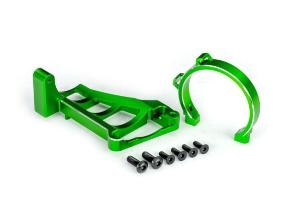 Traxxas TRX10262-GRN Motor mounts (front & rear) (green-anodized 6061-T6 aluminum)/ 3x10mm CCS (with threadlock) (4)/ 4x12mm BCS (with threadlock) (2) (for use with #3483 motor)