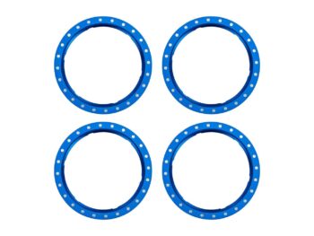 Traxxas TRX10276-BLUE Beadlock rings, blue (machined aluminum) (4) - vier ident