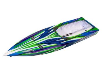Traxxas TRX10315-GRN Hull, Spartan SR, green graphics (fully assembled) - de romp van