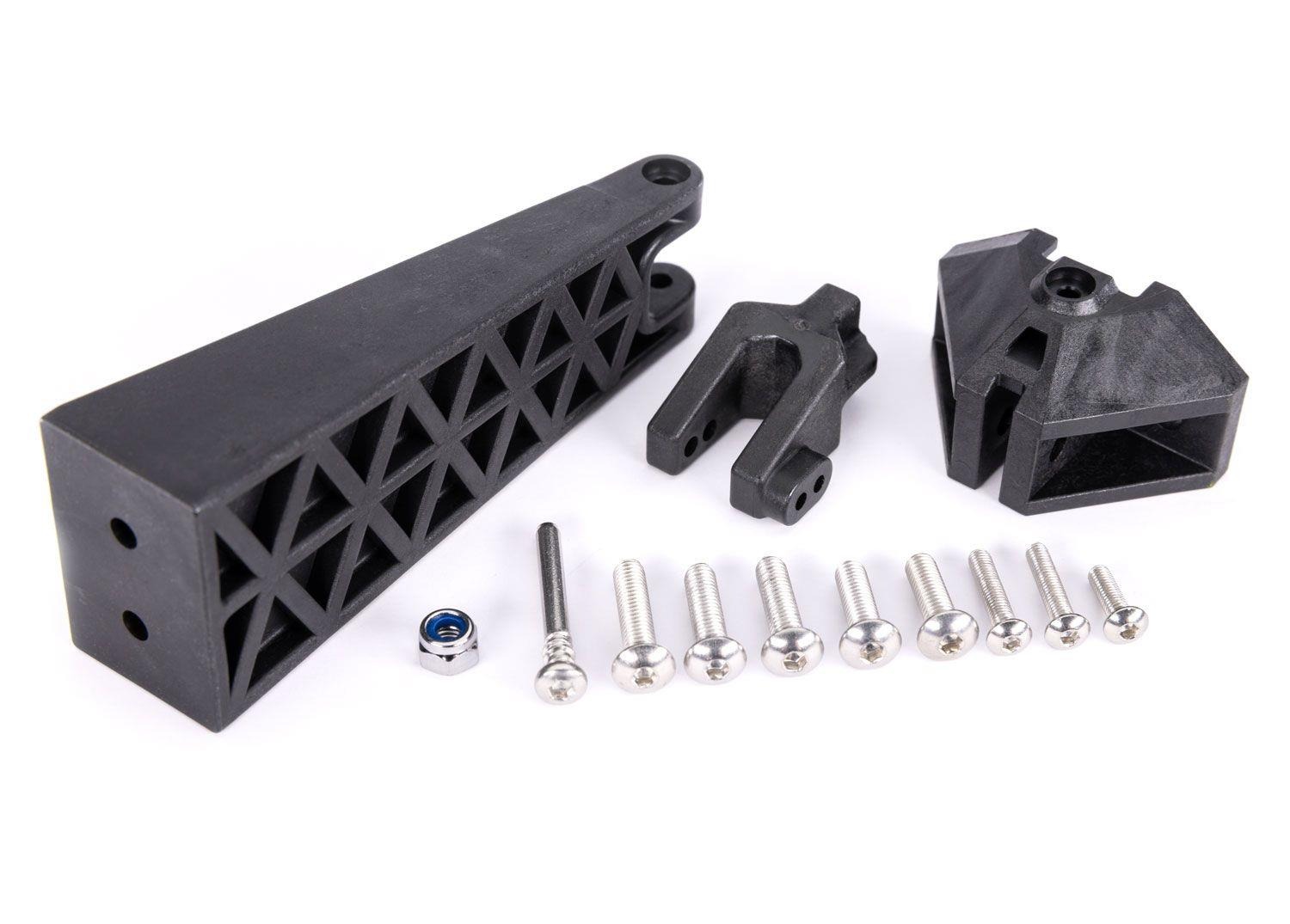 Rudder mount/ steering arm/ drive strut mount/ mounting hardware Traxxas TRX10342 Rudder mount/ steering arm/ drive strut mount/ mounting hardware - een set zwarte