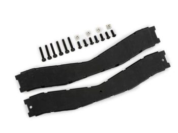 Traxxas TRX10356 Crossmember, front (top & bottom), boat trailer/ 3x8mm BCS (black stainless) (7)/ 3x15mm CS (black stainless) (6)/ M3x0.5mm square nuts (4) - twee zwarte