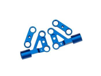 Traxxas TRX10533-BLUE Suspension arms, upper, front, 6061-T6 aluminum (blue-anodized) (left & right)/ 2.5x5mm BCS (with threadlock) (2) - vier blauw