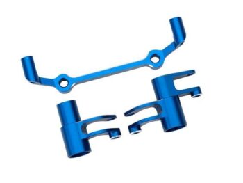 Traxxas TRX10543-BLUE Steering bellcranks, drag link (blue-anodized 6061-T6 aluminum)/ 5x8x2.5mm ball bearings (2)/ 6x10x3mm ball bearings (2)/ hardware - drie blauw