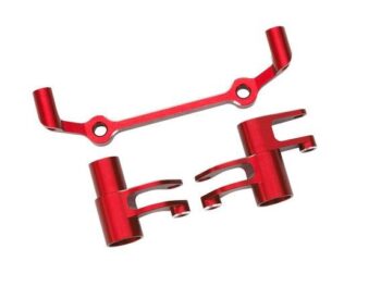 Traxxas TRX10543-RED Steering bellcranks, drag link (red-anodized 6061-T6 aluminum)/ 5x8x2.5mm ball bearings (2)/ 6x10x3mm ball bearings (2) hardware - drie ro