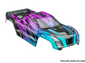 Traxxas TRX10711X Body, Mini Maxx, ProGraphix (graphics are printed, requires paint & final color application)/ decals (includes front & rear body latches, hardware) (for clipless mounting) - een RC carross