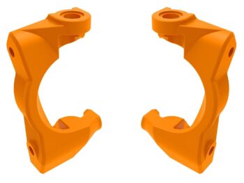 Traxxas TRX10732-ORNG Caster blocks (c-hubs), left & right (orange) - twee