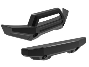 Traxxas TRX10735-BLK Bumper, front (1)/ rear (1) (black) - twee zwarte