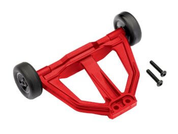 Traxxas TRX10776-RED Wheelie bar (assembled) RED - een rode, drie