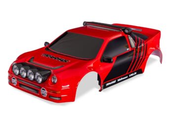 Traxxas TRX10812-RED Mini Rally VXL Ford RS200 Red Body - een rode
