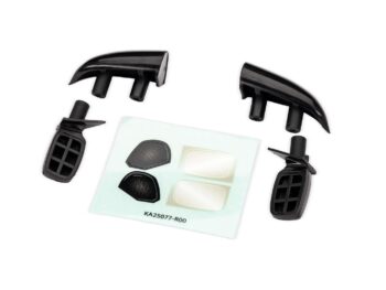Traxxas TRX10818-BLK Black Side Mirrors and Roof Intakes - zwarte, gl