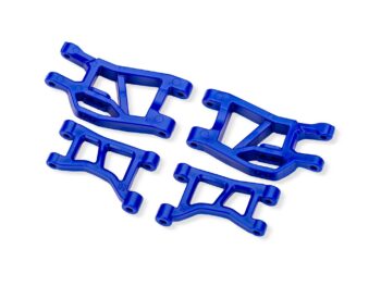 Traxxas TRX10831-BLUE Blue Front Upper & Lower Suspension Arms (L&R) - vier held