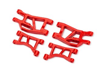 Traxxas TRX10831-RED Red Front Upper & Lower Suspension Arms (L&R) - vier rode kunststof