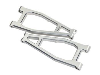Traxxas TRX10929X-SLVR Suspension arms, upper (left & right, front) (6061-T6 aluminum, silver-anodized)/ 3x8mm BCS (with threadlock) (8) - twee
