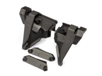 Traxxas TRX10938 Shock tower extensions, rear (left & right)/ mounts (left & right) - vier donkerg