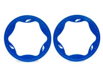 Traxxas TRX10948-BLUE Beadlock rings, rear, blue (4.3") (2) - twee
