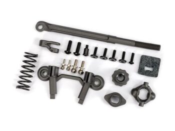 Traxxas TRX10958 Brake linkage/ servo horn, front/ mounting hardware - een set van donkerg
