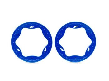 Traxxas TRX10976-BLUE Beadlock rings, front, blue (3.5") (2) - twee ident