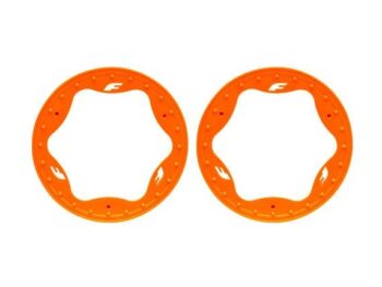 Traxxas TRX10976-ORNG Beadlock rings, front, orange (3.5") (2) - twee or