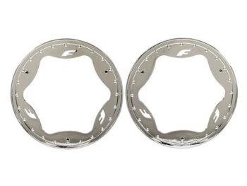 Traxxas TRX10977-CHRM Beadlock rings, rear, chrome (3.9") (2) - twee glimmende