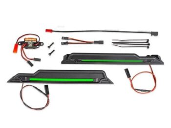 Traxxas TRX10998-GRN LED light kit, green, complete (underbody) (includes 3-volt accessory power supply, power harnesses & mounting hardware) - een complete