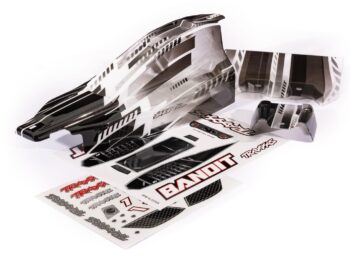 Traxxas TRX2450L Body, Bandit, ProGraphix (graphics are printed, requires paint & final color application)/ decal sheet - transparante