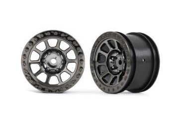 Traxxas TRX2480A Wheels, 2.2' (black chrome) (2) (Bandit rear) - twee don