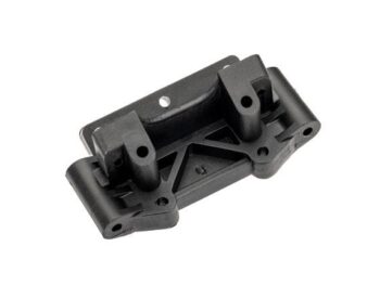 Traxxas TRX2530-BLK Bulkhead (front) (black) - zwart, gegoten kunststof onderdeel