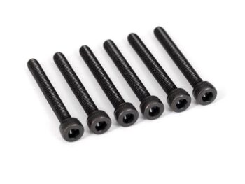 Traxxas TRX2581X Screws, 3x25mm cap-head machine (hex drive) (6) - zes zwarte