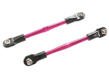 Traxxas TRX3139P Turnbuckles, aluminum (pink-anodized), toe links, 59mm (2) (assembled w/ rod ends & hollow balls) (requires 5mm aluminum wrench #5477) - twee ro