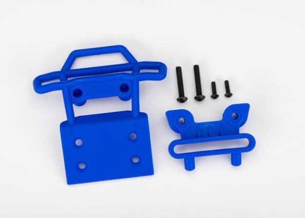Traxxas TRX3621-BLUE Bumper, front/ bumper mount, front / 4x23mm BCS (2)/ 3x10mm BCS (2) (blue)