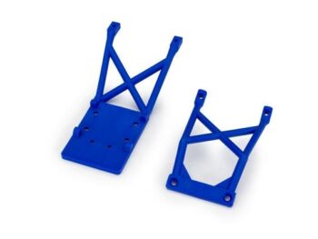 Traxxas TRX3623-BLUE Skid plates, front & rear (blue) - twee blauwe